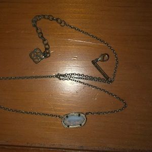 Silver chain white kendra Scott Elisa necklace